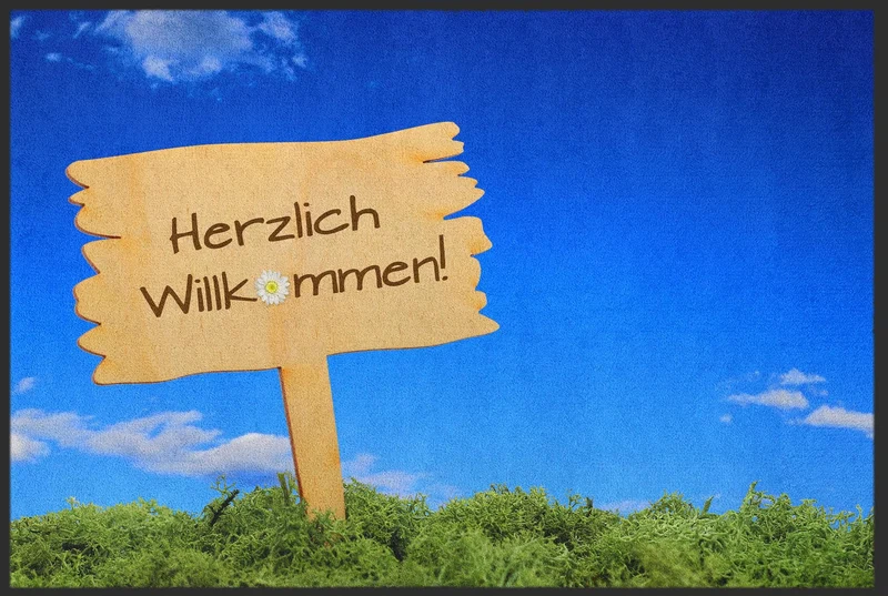 Fussmatte Herzlich Willkommen 10023