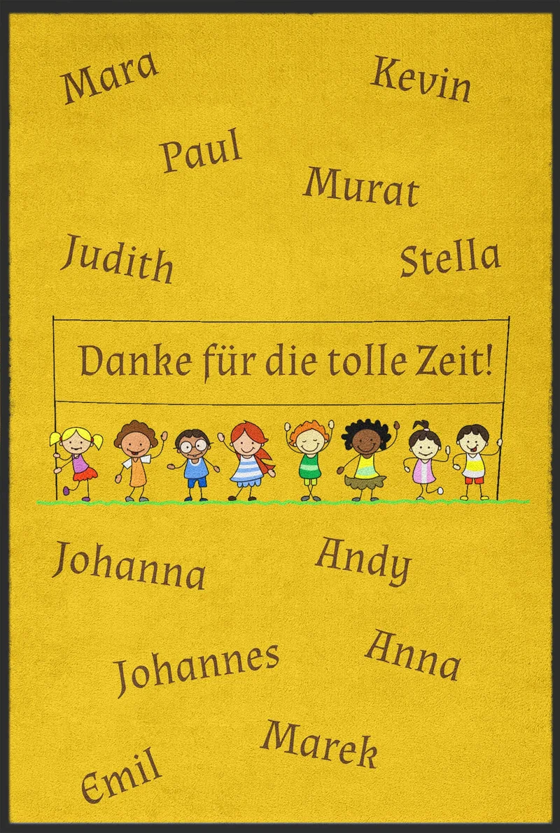 Kita Abschiedsgeschenk Fussmatte selbst gestalten 6007