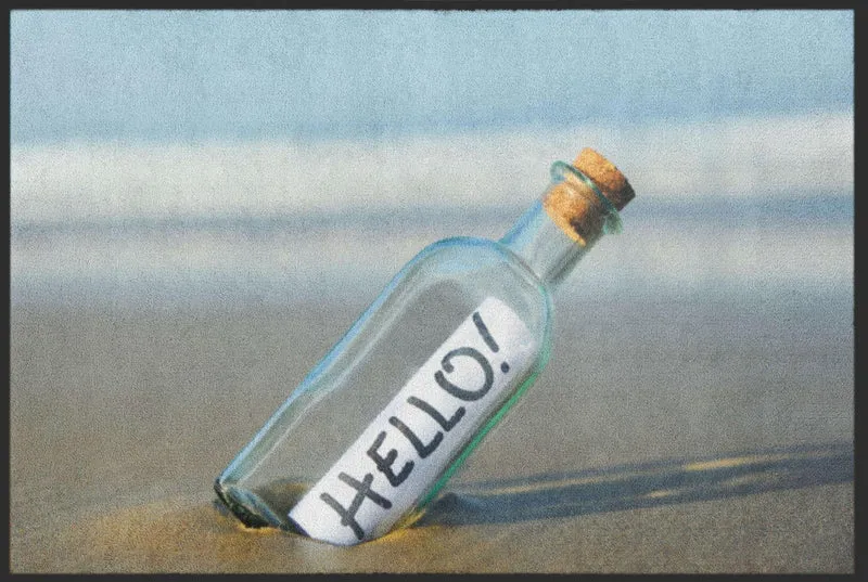 Fussmatte Hello Flaschenpost 4795