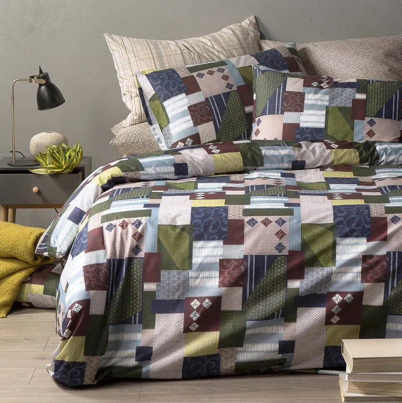 Copripiumino con federe patchwork in Cotone