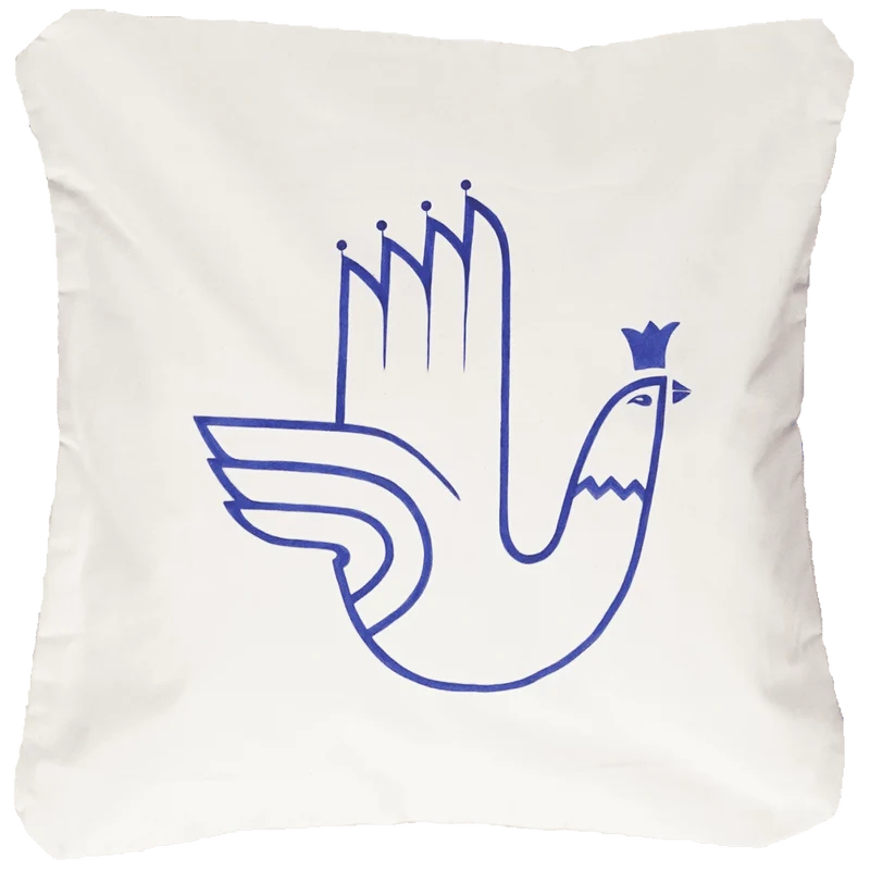 Kelim Kissen · Handgefertigt – Beige, 50x50 cm