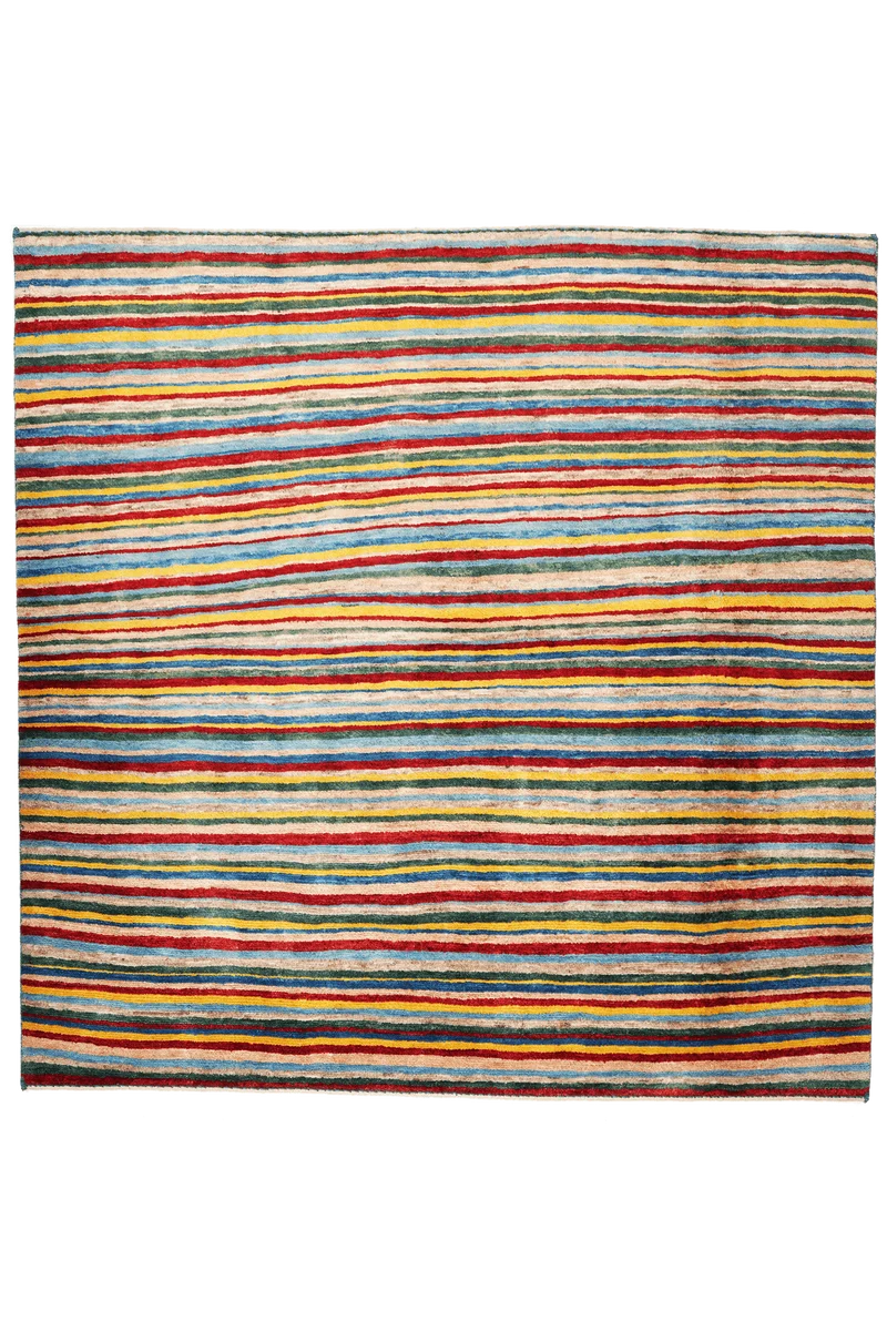 Rizbaf · Handgeknüpft – Bunt, 150x150 cm