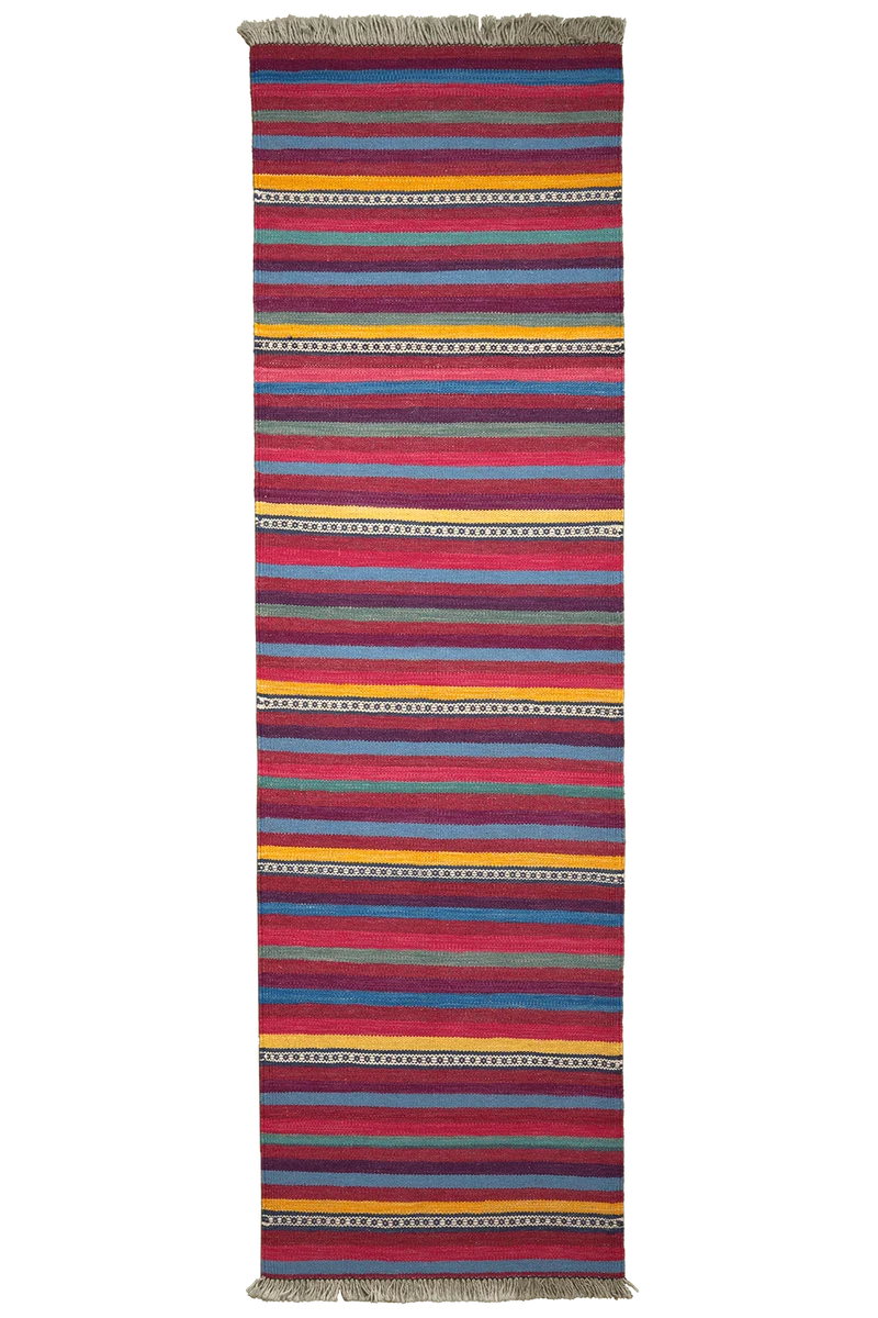 Kelim Gashgai · Handgewebt – Bunt, 202x61 cm