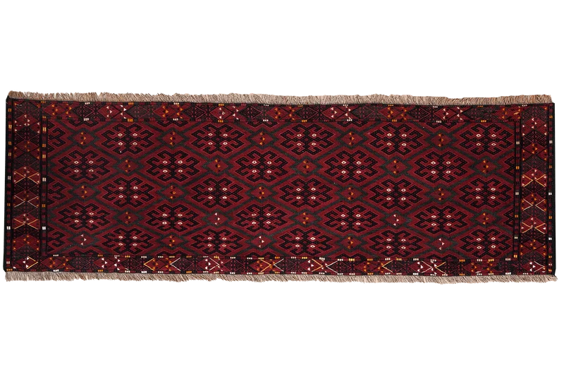 Kelim Turkman · Handgewebt – Bunt, 37x123 cm