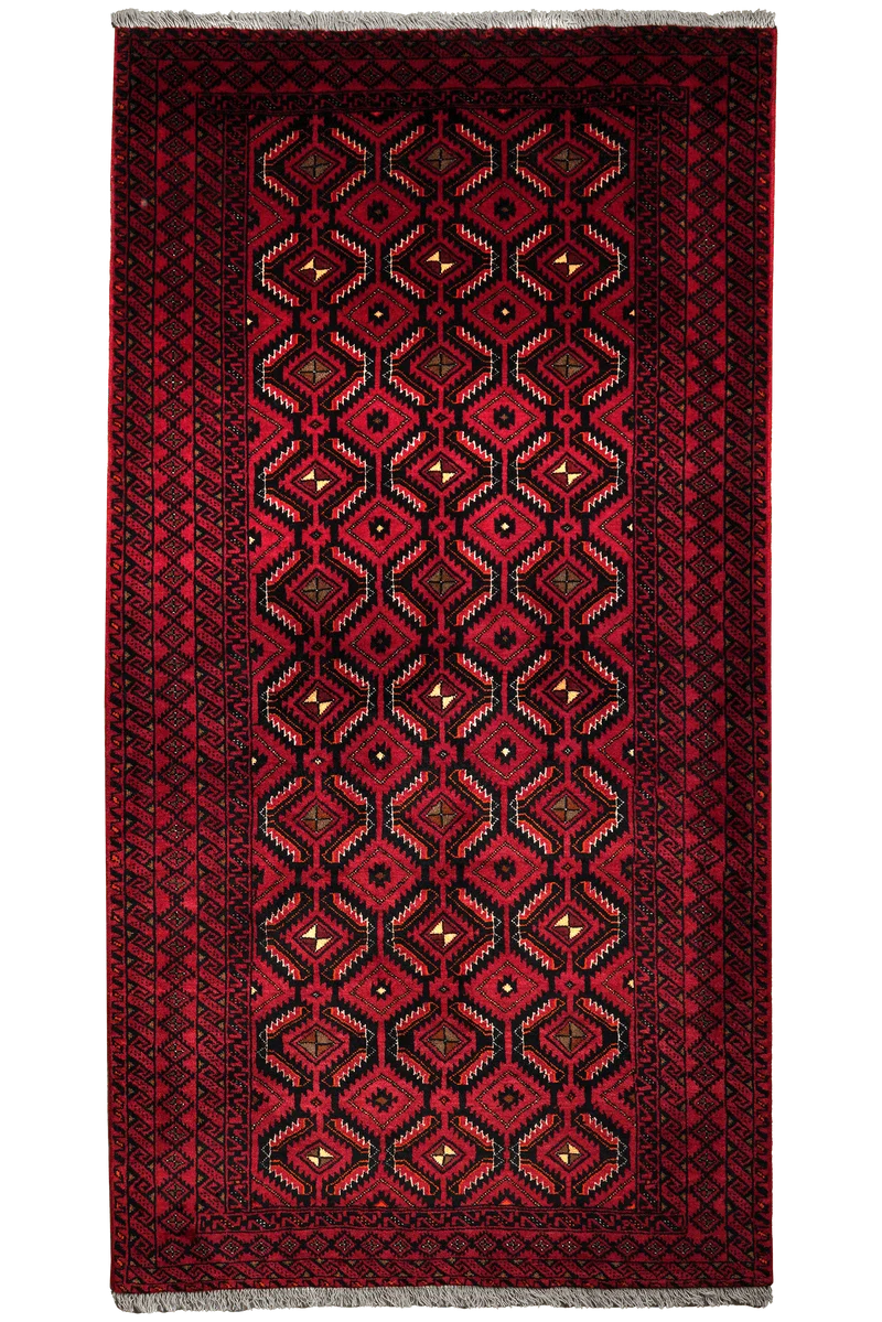Belutch · Handgeknüpft – Schwarz, 205x108 cm