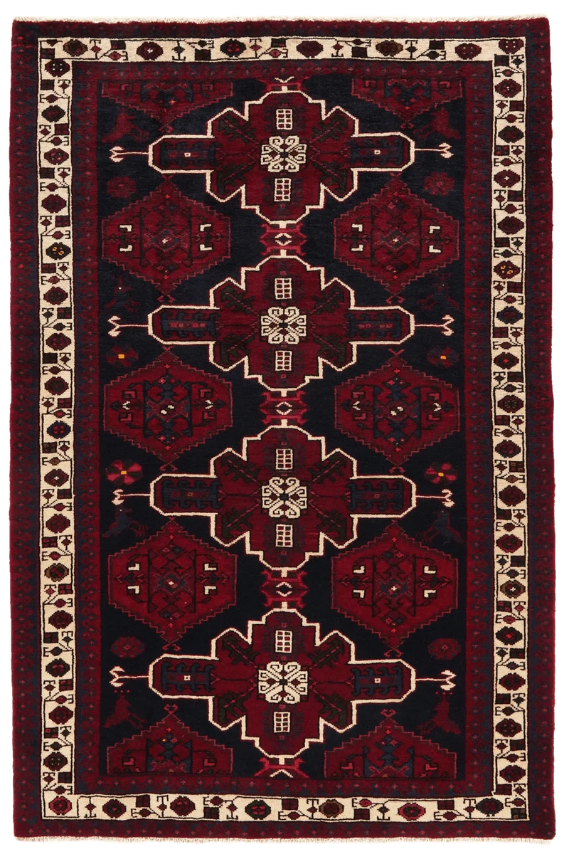 Shahsavan · Handgeknüpft – Blau, 200x124 cm