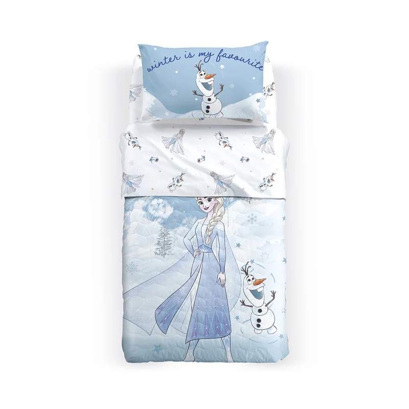 Copriletto Primaverile frozen winter in Cotone 80 gr/mq