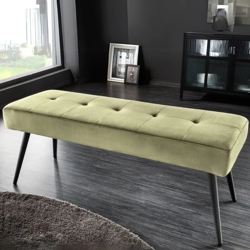 Moderne Sitzbank BELLE 100cm grün Samt