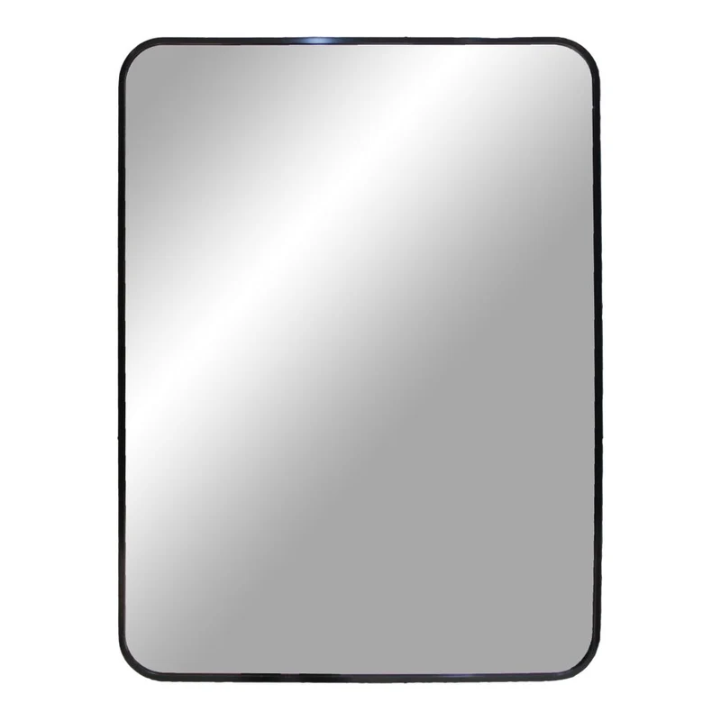 Moderner Spiegel BARCA schwarz 70x50cm Aluminium