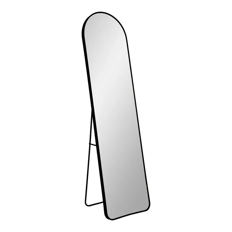 Moderner Standspiegel BARCA schwarz ca. 150x40cm Aluminium
