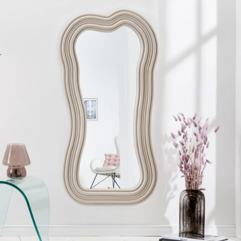 Extravaganter Design Spiegel 100x52cm DIVINA greige