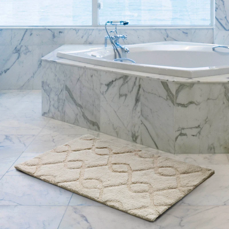 Tappeto bagno siviglia Moderno in Cotone e Lino 1500 gr/mq