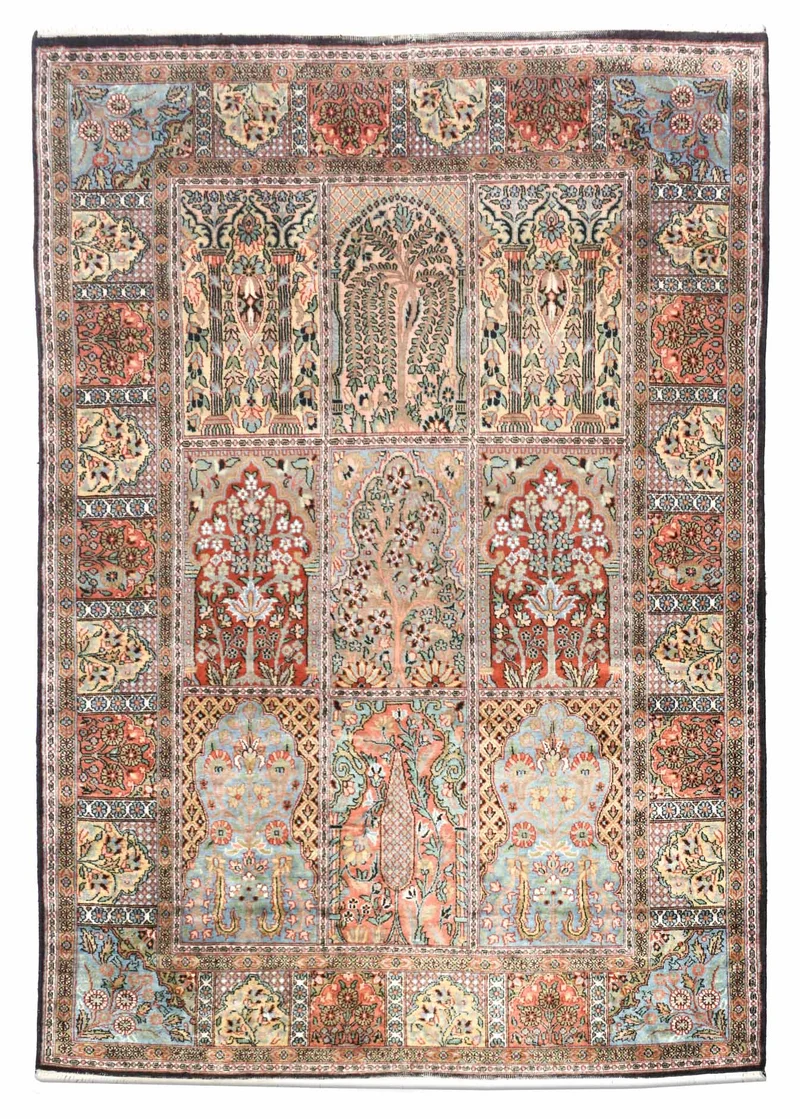 Kaschmir Teppich aus reiner Seide | 176 cm x 121 cm | Nr. Z-4362