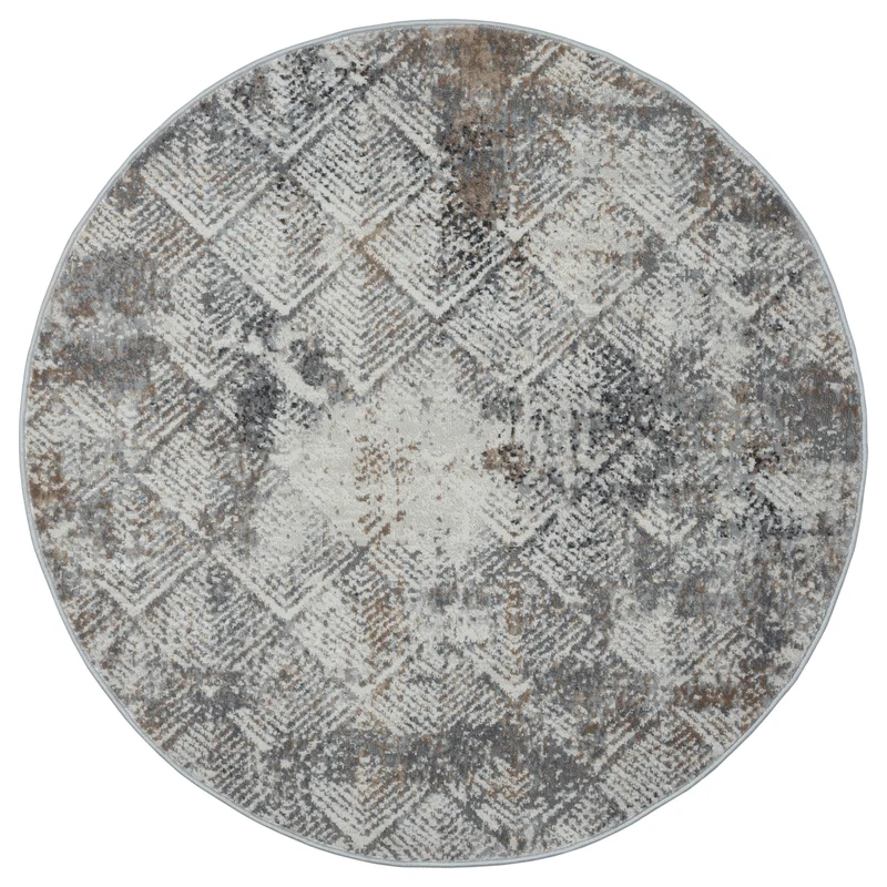 Teppich CORAZON rund Creme 120 x 120 cm
