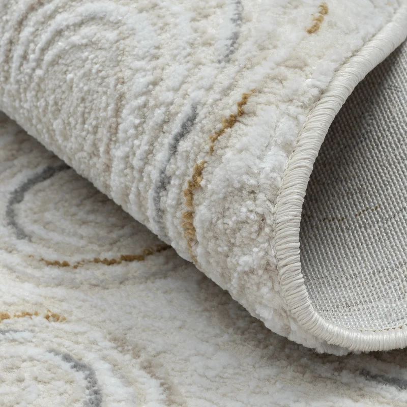 Teppich CERCHI rund Creme-Multi 120 x 120 cm