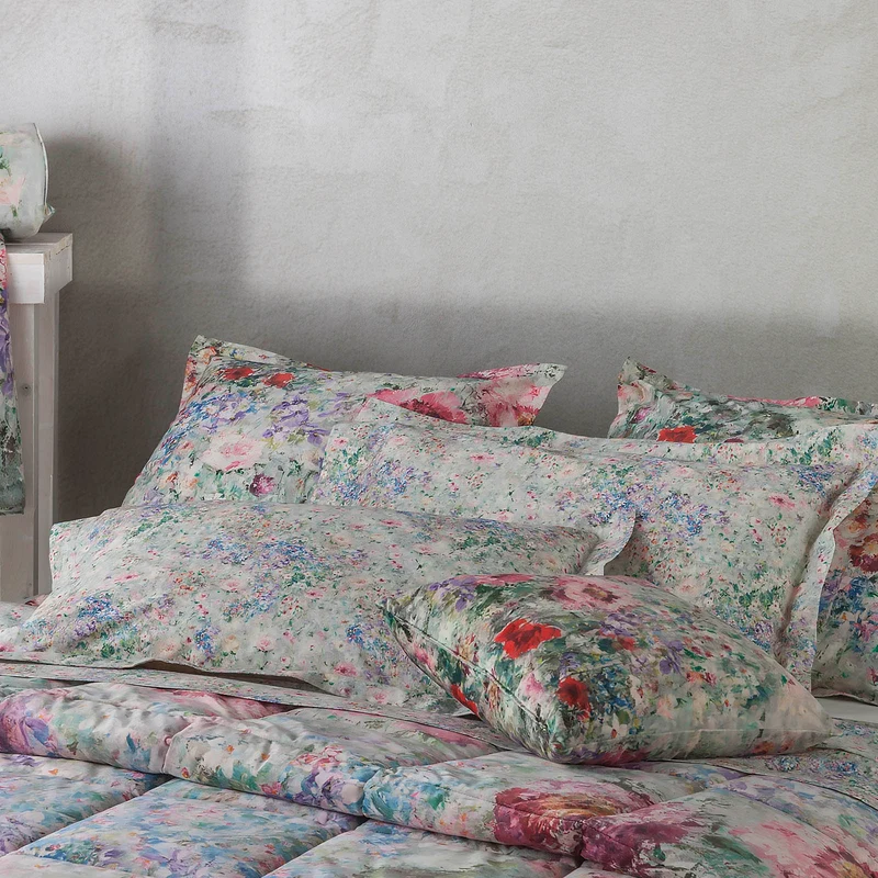 Completo Lenzuola in Raso di cotone Fiori-di-renoir Mirabello Floreale
