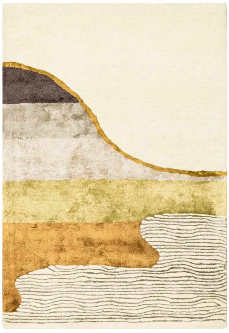 Handgetufteter Moderner Designer Teppichteppich | 180 cm x 120 cm | Nr. Z-3053