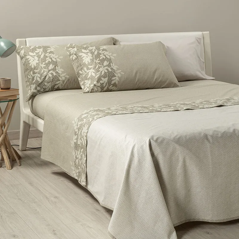 Completo Lenzuola evergreen Floreale in Cotone