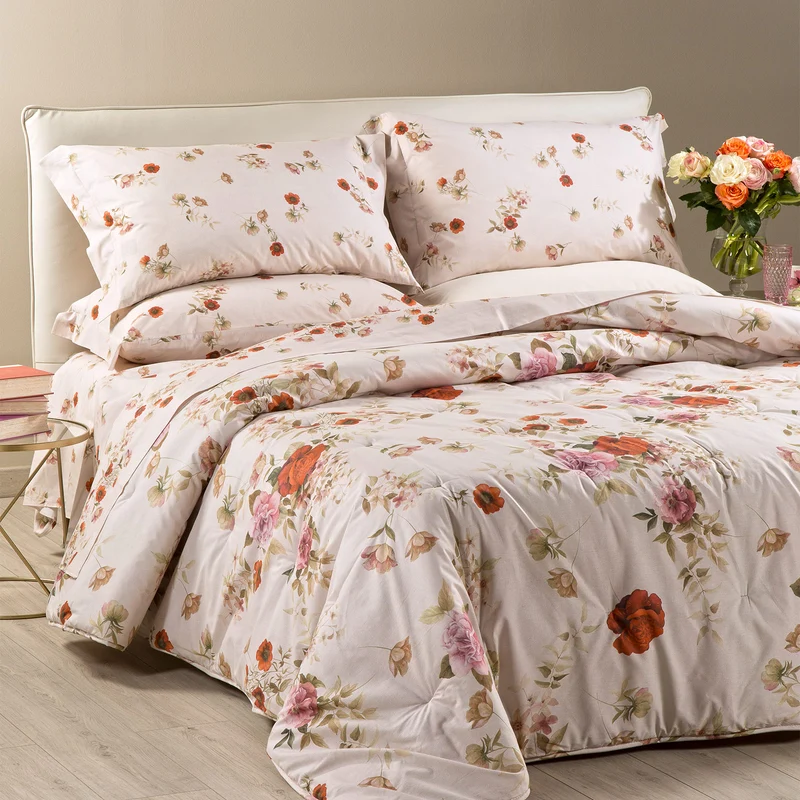 Trapunta Calduccia rosabella Bouquet in Cotone 150 gr/mq