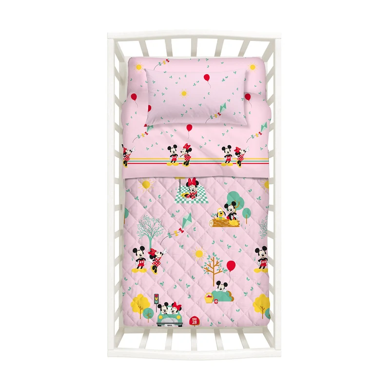 Coordinato Copriletto in Cotone Minnie&Mickey Disney Ragazzo
