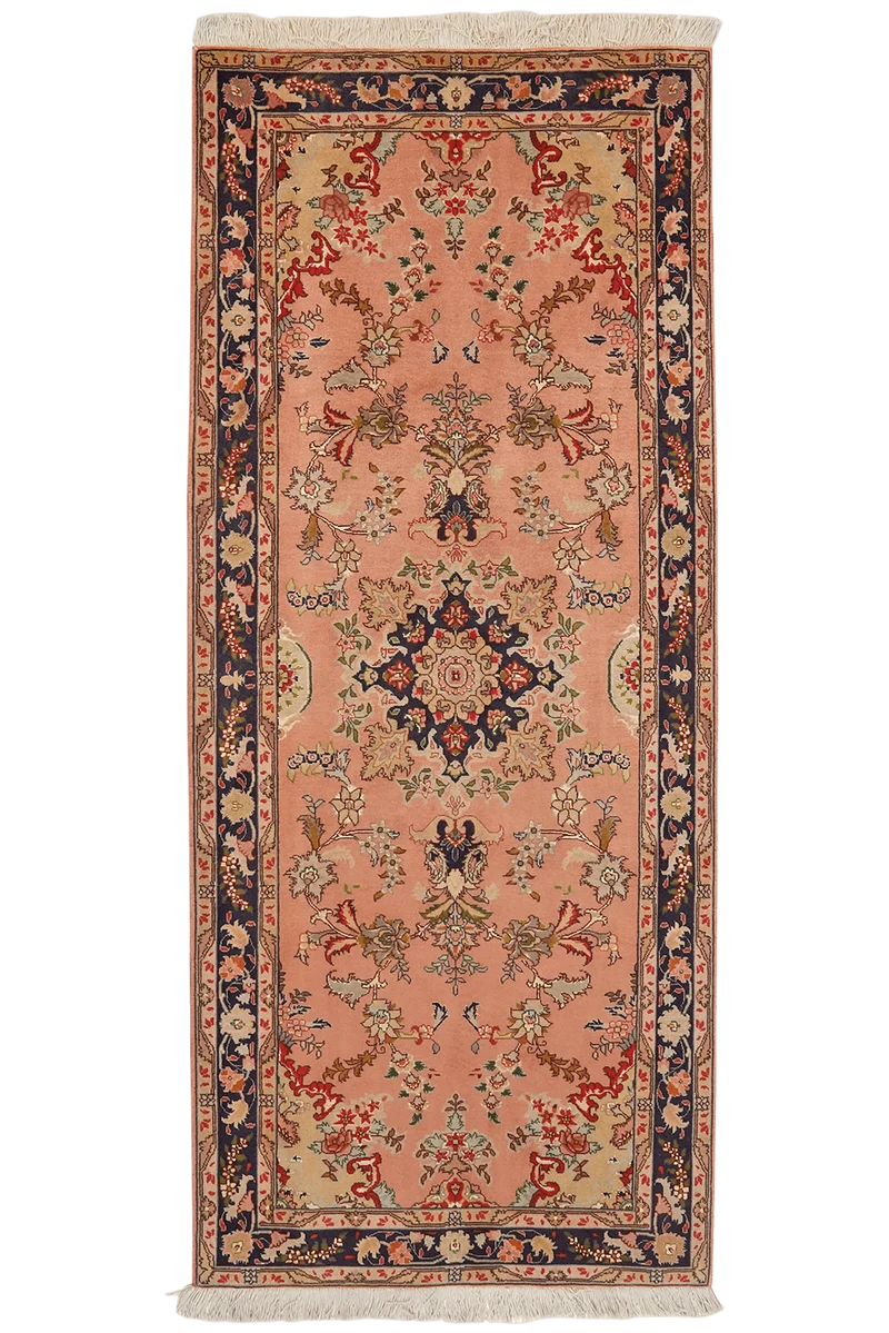Tabriz 50 Raj · Handgeknüpft – Rot, 196x83 cm