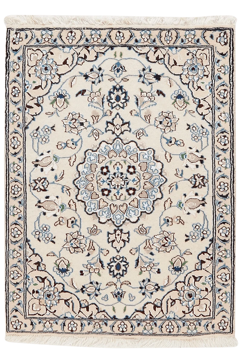 Nain 9La · Handgeknüpft – Beige, 91x67 cm