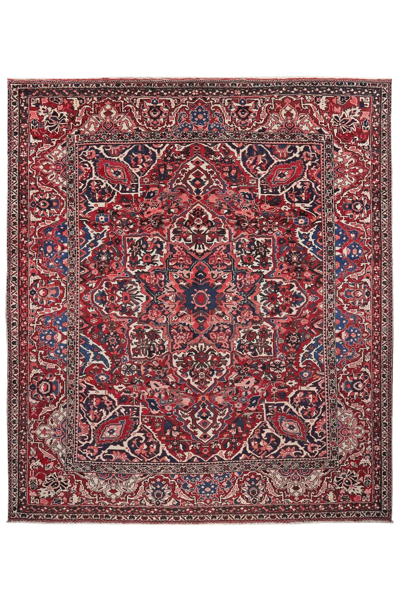 Bakhtiar · Handgeknüpft – Rot, 338x296 cm