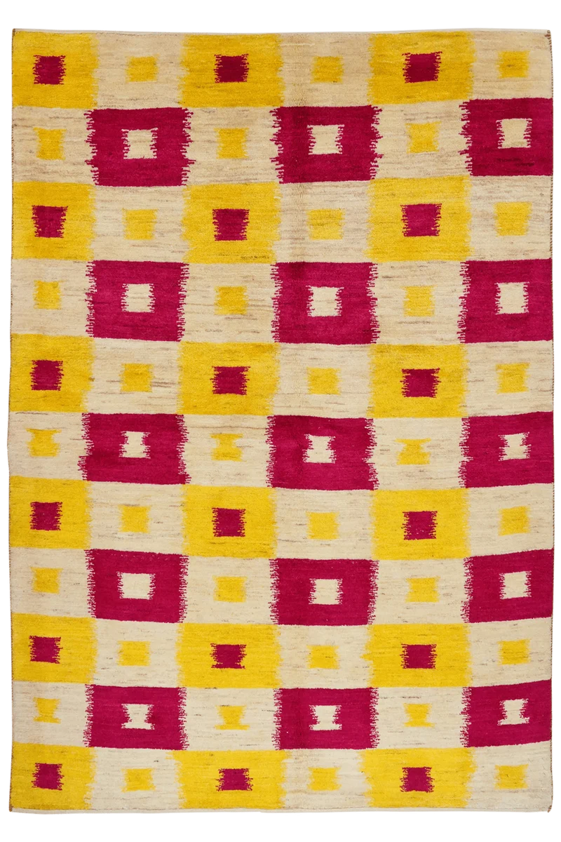 Rizbaf · Handgeknüpft – Gelb, 207x144 cm