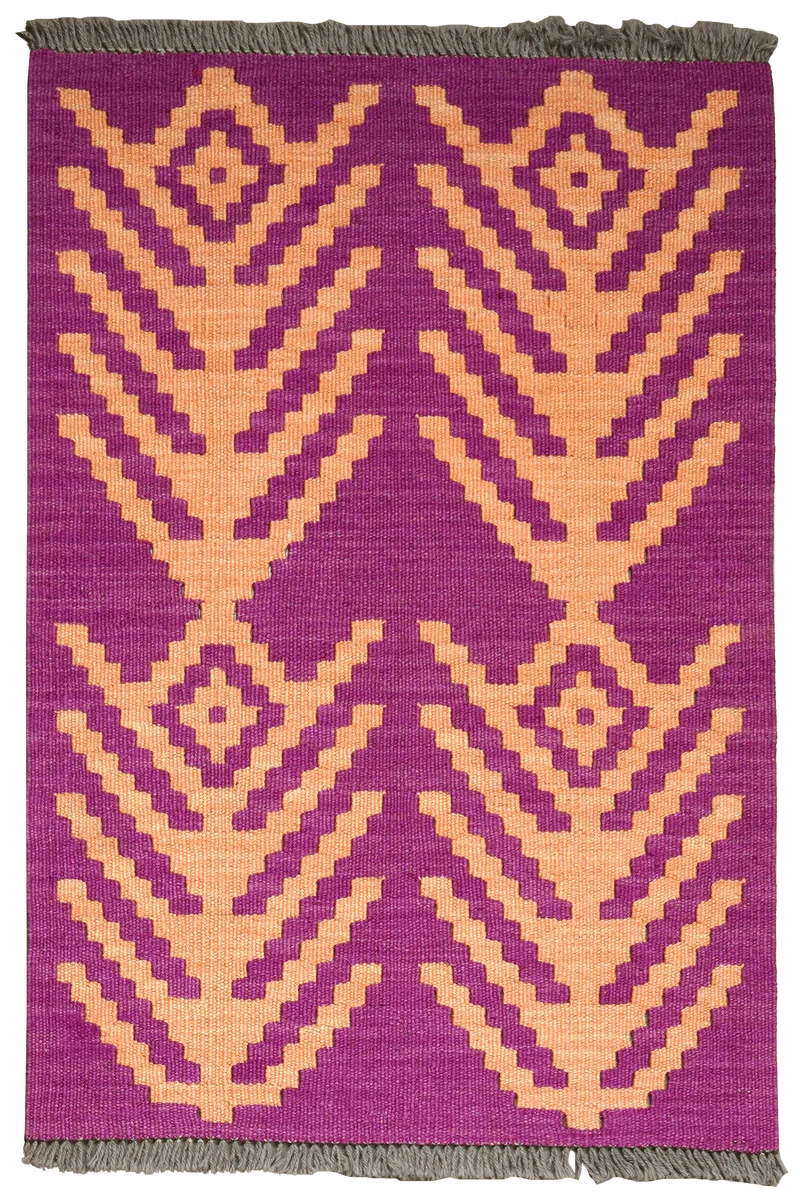 Kelim Gashgai · Handgewebt – Violett, 94x64 cm