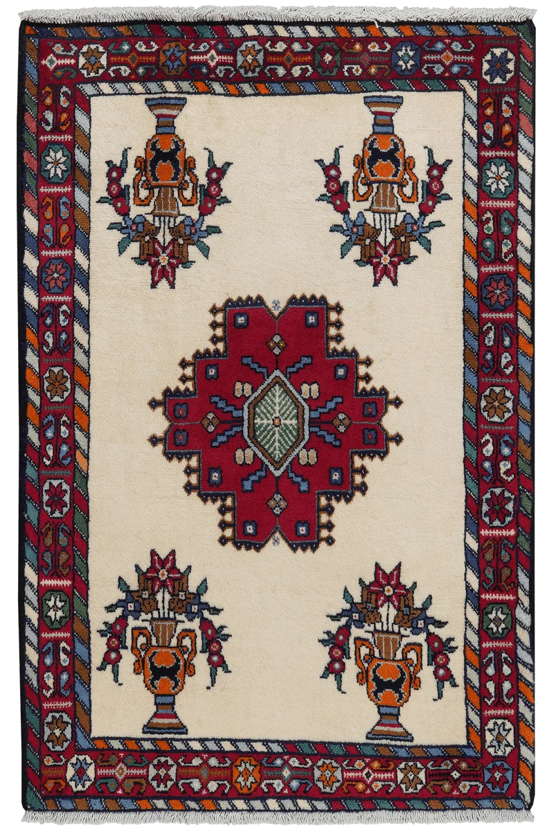 Afshar · Handgeknüpft – Beige, 113x73 cm