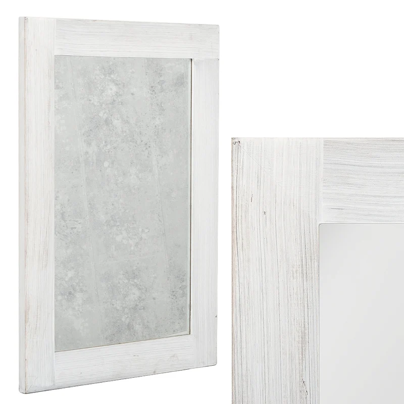 Spiegel LINDA 70x50cm White Washed Holz