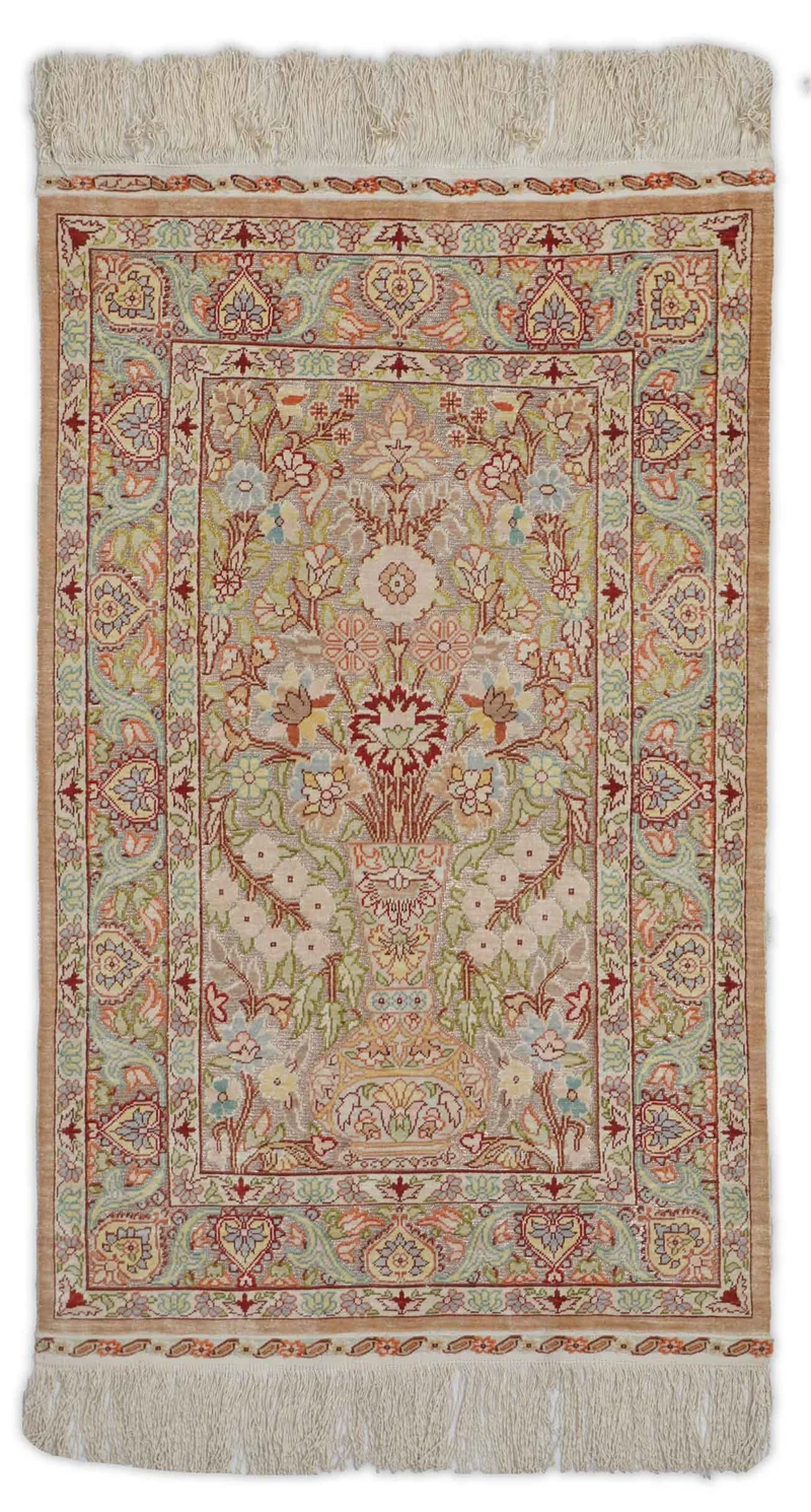 Hereke aus reiner Seide mit Goldfäden | 84 cm x 53 cm | Nr. Z-353