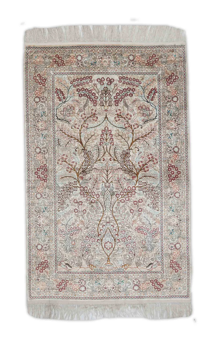 Chinesischer Hereke aus reiner Seide | 123 cm x 79 cm | Nr. Z-335