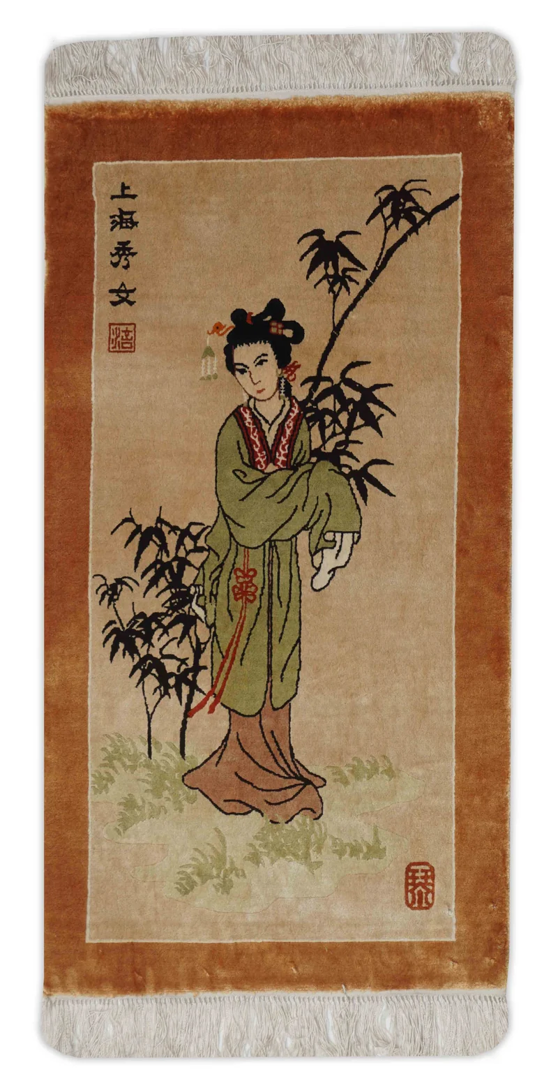China Teppich aus reiner Seide | 114 cm x 60 cm | Nr. Z-303