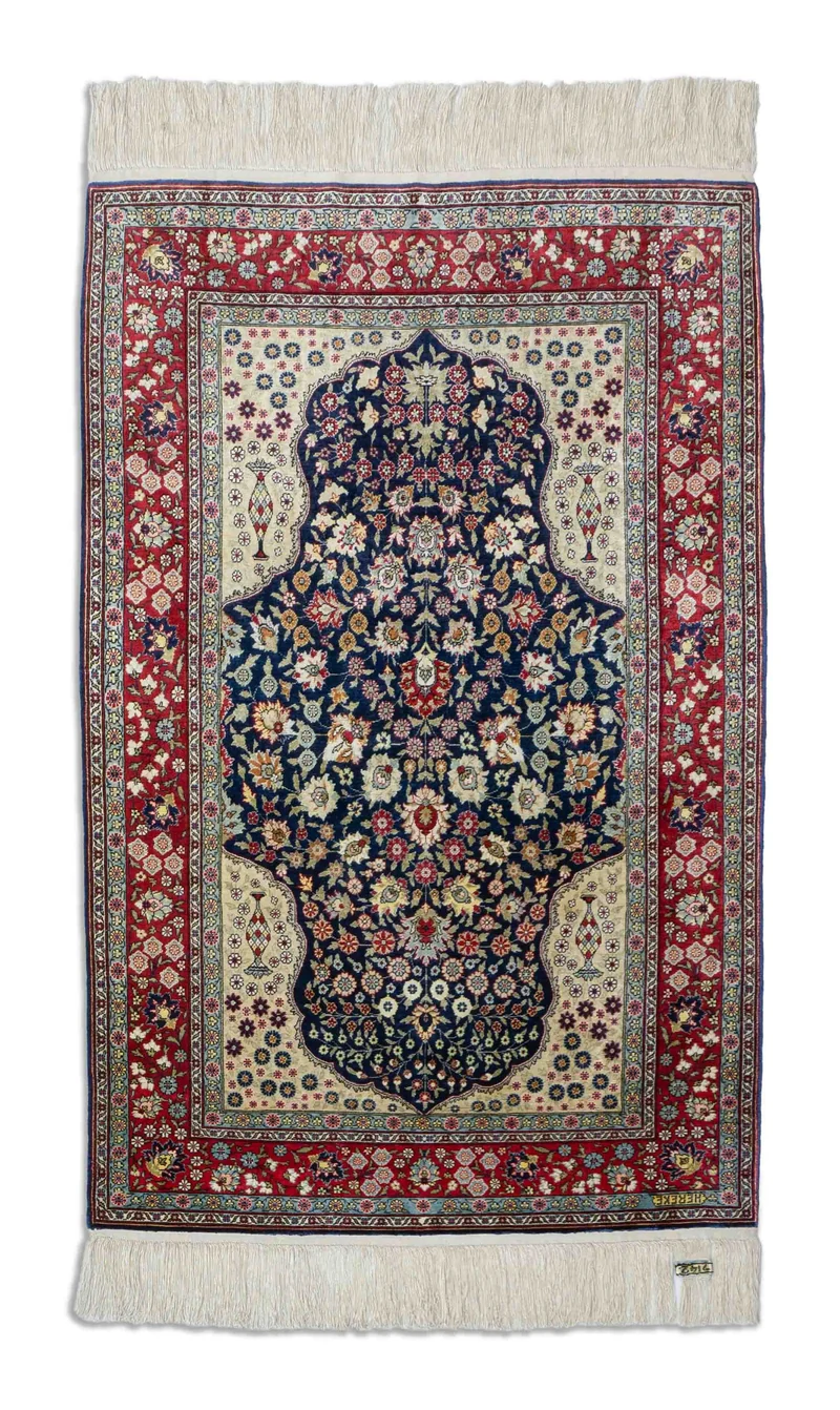 Alter Hereke aus reiner Seide | 124 x 76 cm | Nr. 18196