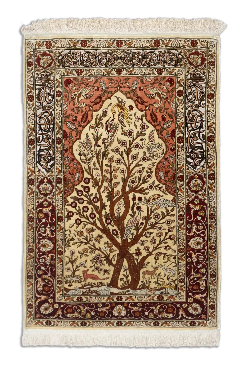 Hereke aus reiner Seide mit Goldfäden | 110 x 74 cm | Nr. 18282