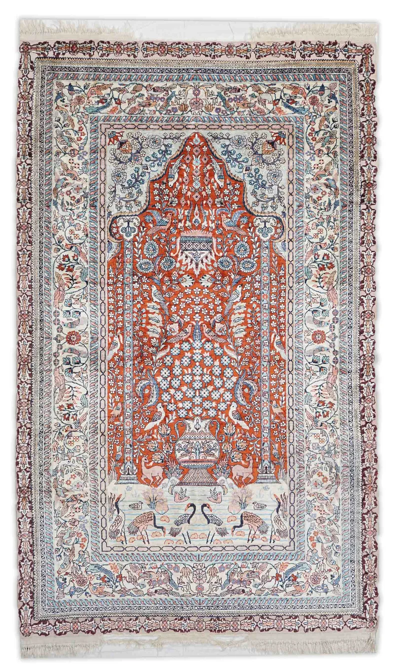 Chinesischer Hereke aus reiner Seide | 152 cm x 92 cm | Nr. Z-690