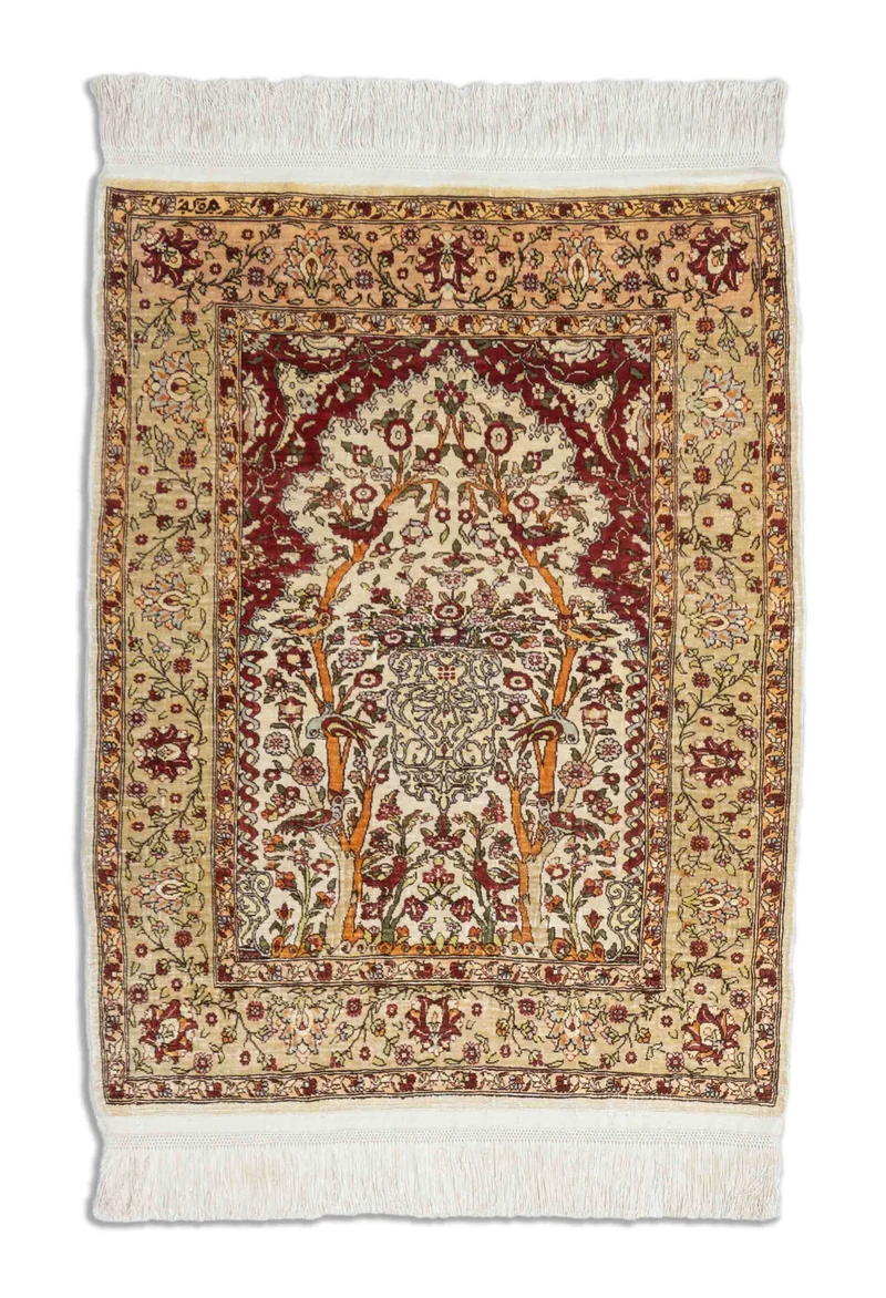 Alter Hereke aus reiner Seide | 84 x 63 cm | Nr. 17669