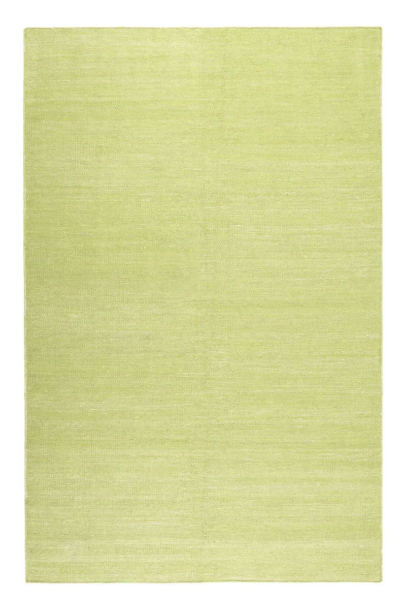 Esprit Kurzflor Teppich Grün aus Baumwolle "Rainbow Kelim"