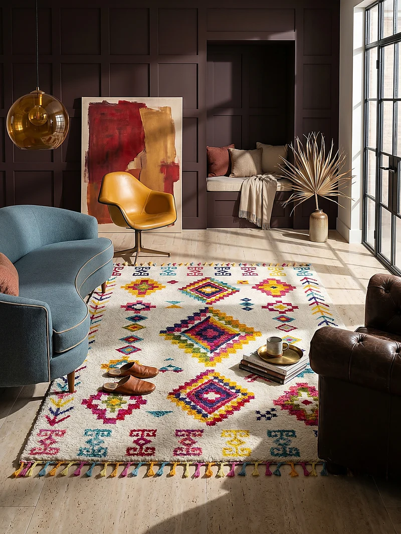 Hochflor-Teppich Berber Used-Look · 100 % Polypropylen · 20 mm