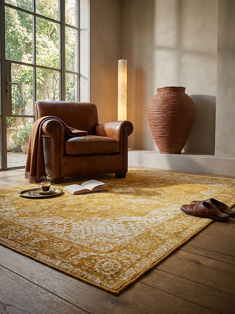 Flachgewebe-Teppich antik-orientalisch · 45 % Acryl · Vintage