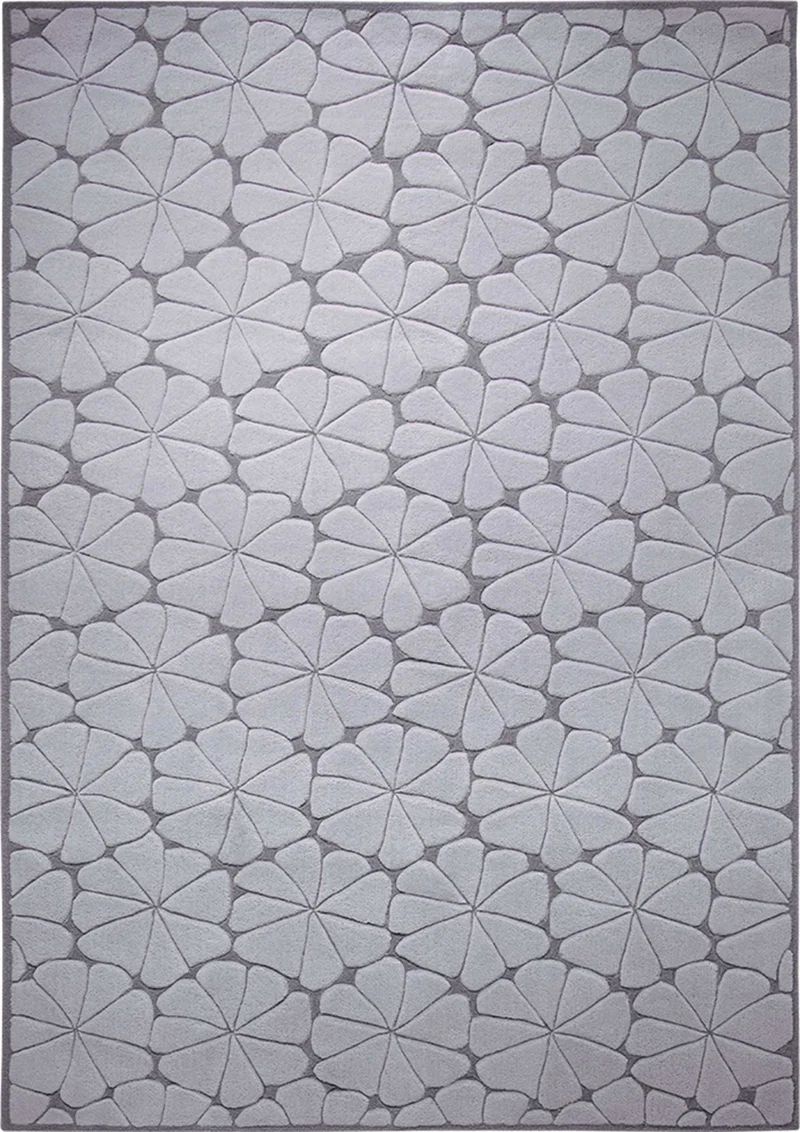 Esprit Kurzflor Teppich aus Wolle "Urbania" grau silber