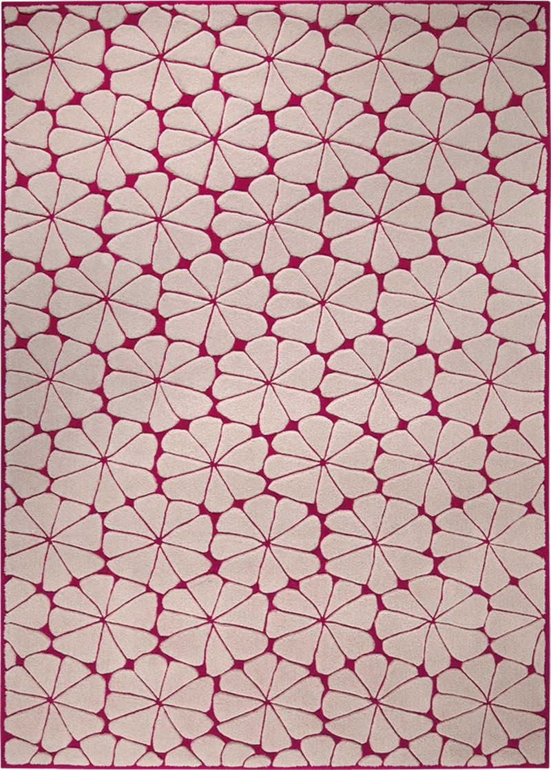 Esprit Kurzflor Teppich aus Wolle "Urbania" beige pink