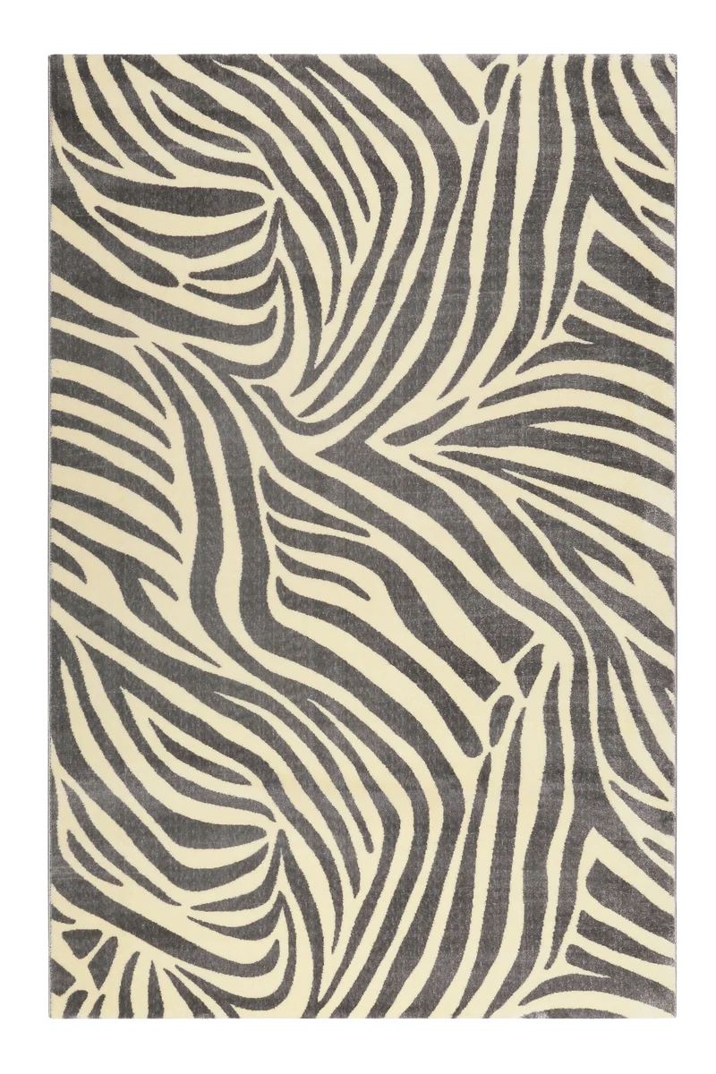 WECONhome Kurzflor Teppich "Zebra" grau creme