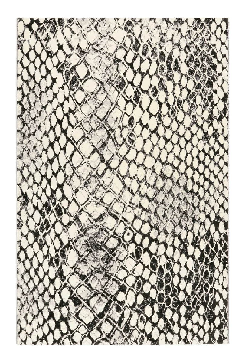 Teppich Grau Schwarz Kurzflor "Snake" WECONhome