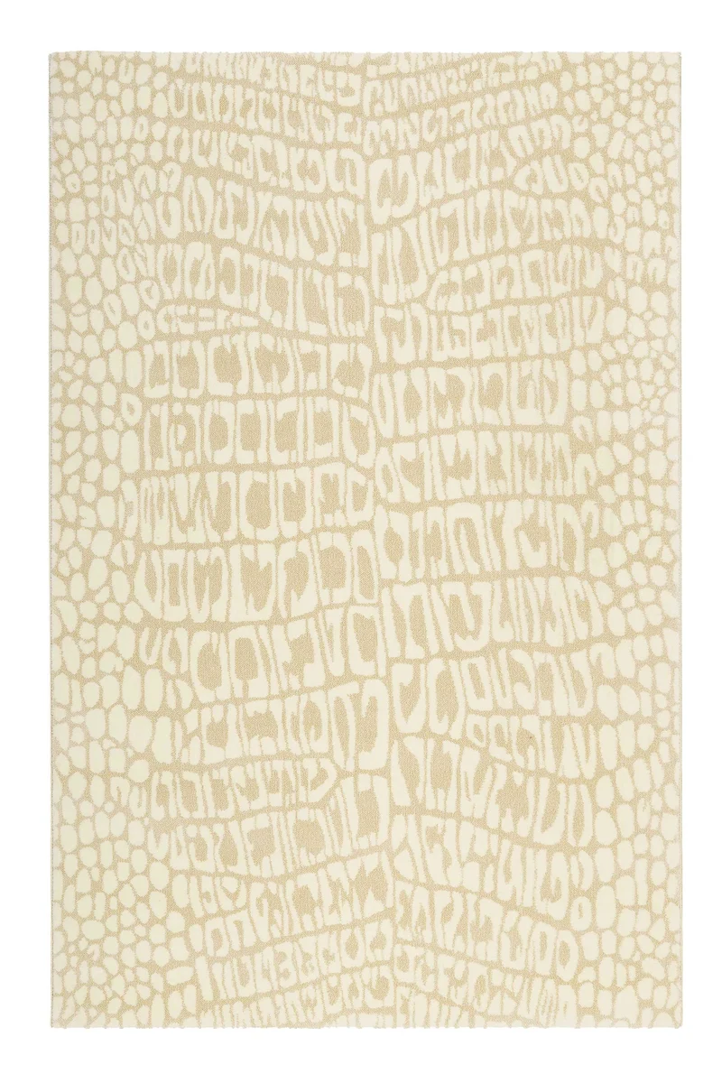 Teppich Sand Beige Kurzflor "Croco" WECONhome