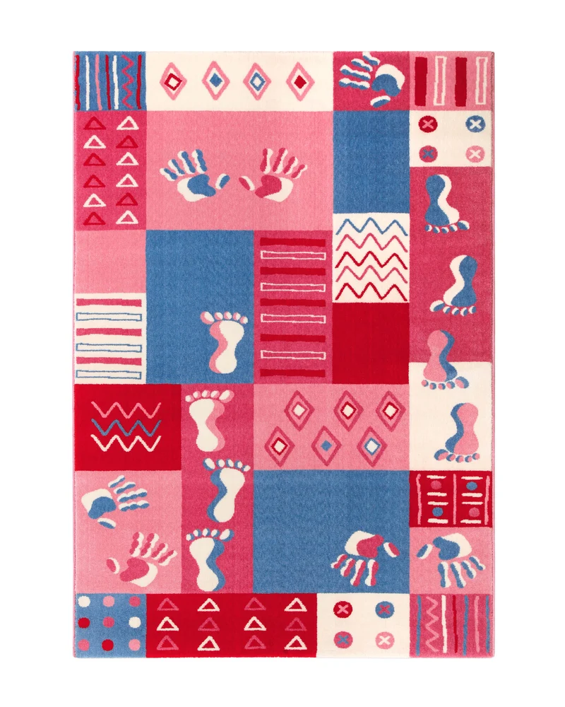 Kinderteppich Rosa "Hand&Feet" WECONhome