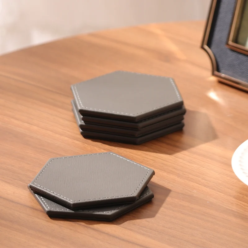 Saxon Coasters, Set of 6 - Dark Grey
