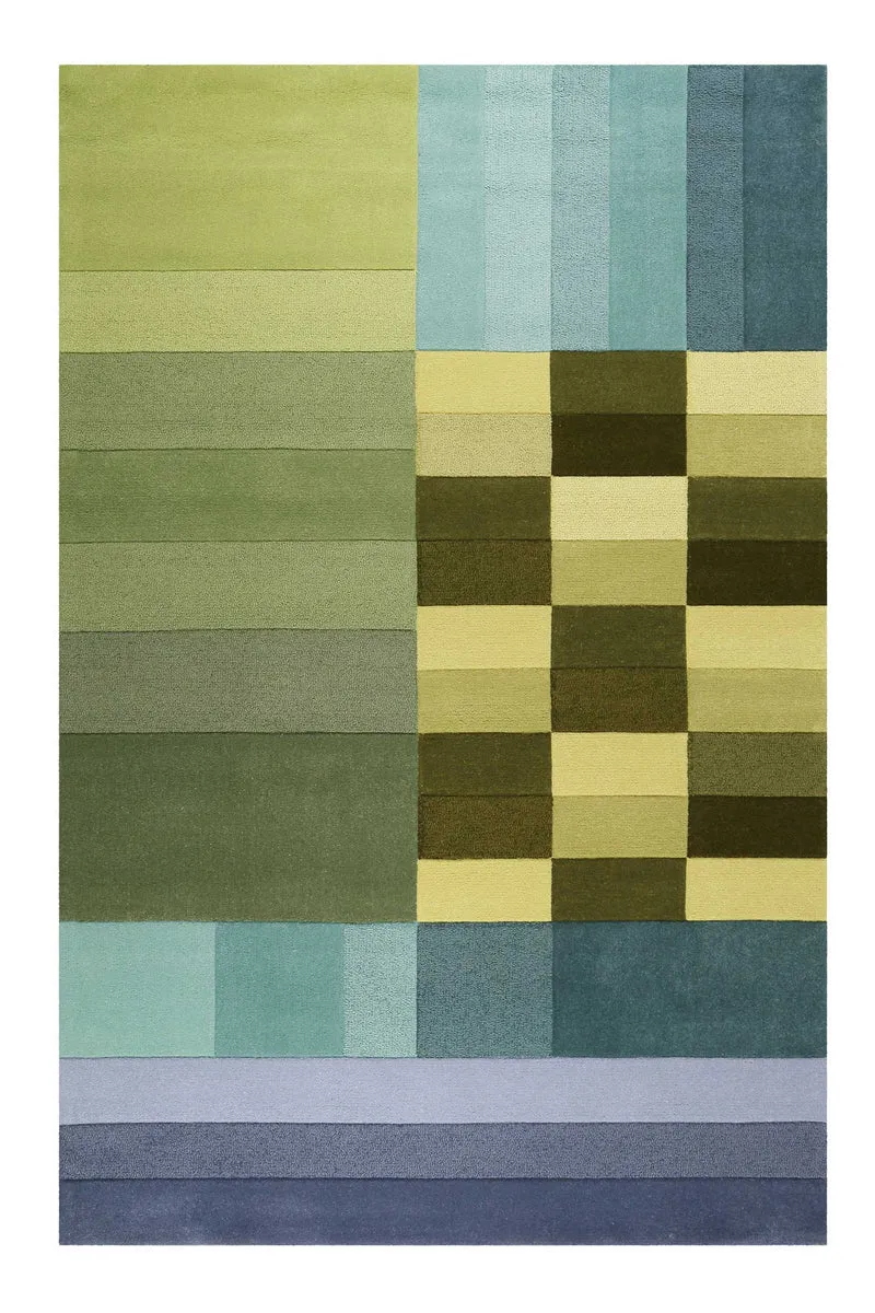 Esprit Teppich Grün Blau aus Wolle "Various Box"