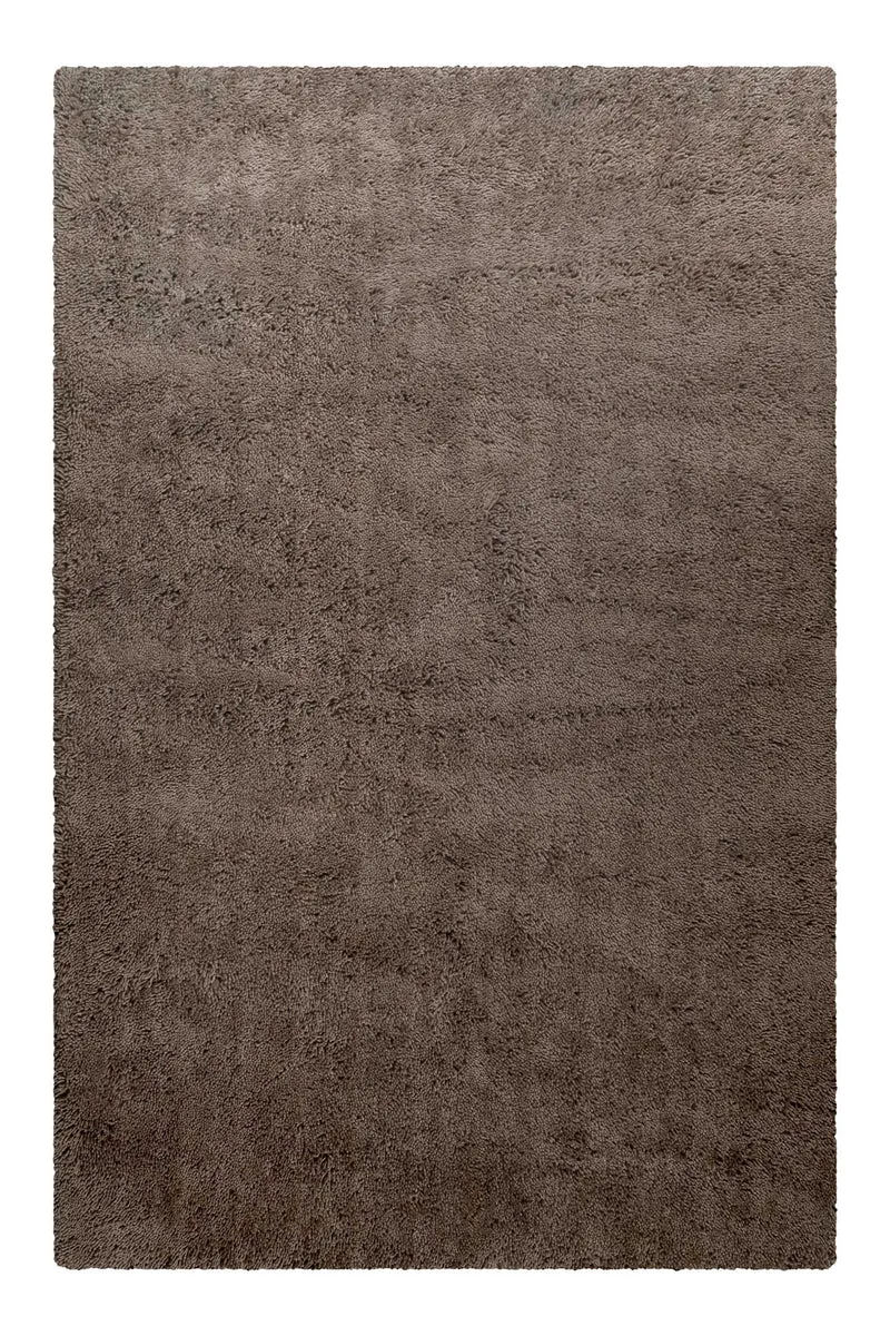 Wollteppich Taupe Shaggy Hochflor "Rossi" Homie Living